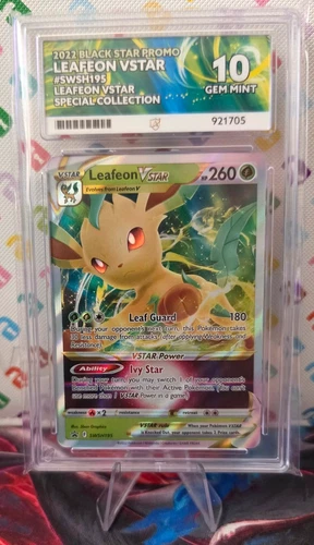 Leafeon VSTAR SWSH195 Black Star Promo Ace 10 Perfect Subgrades💎