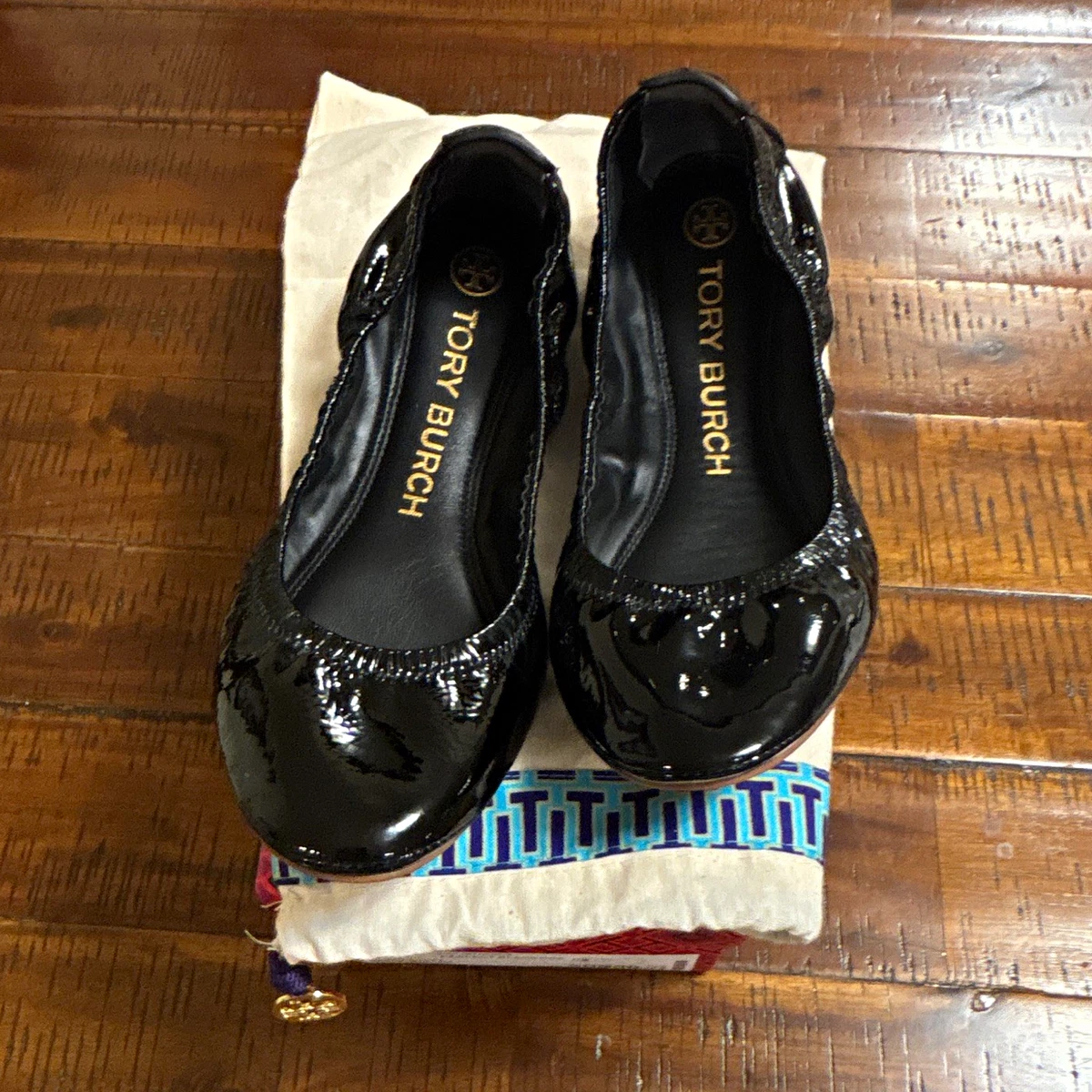 Tory Burch Logo Black Flats for Women for sale | eBay