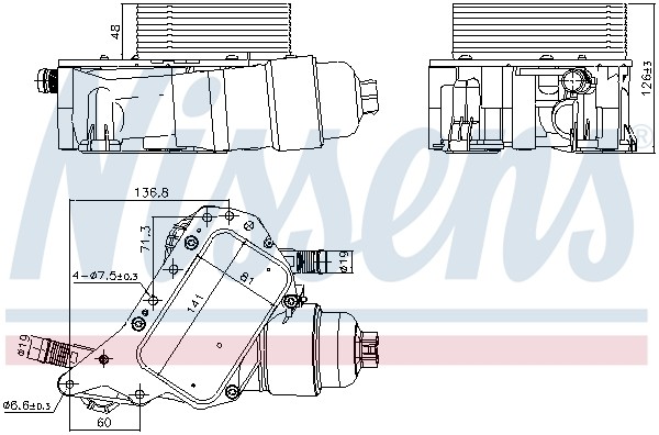 Fits NISSENS NIS 91339 Oil Cooler, engine oil NIS 91339 Oil radiator (with oil