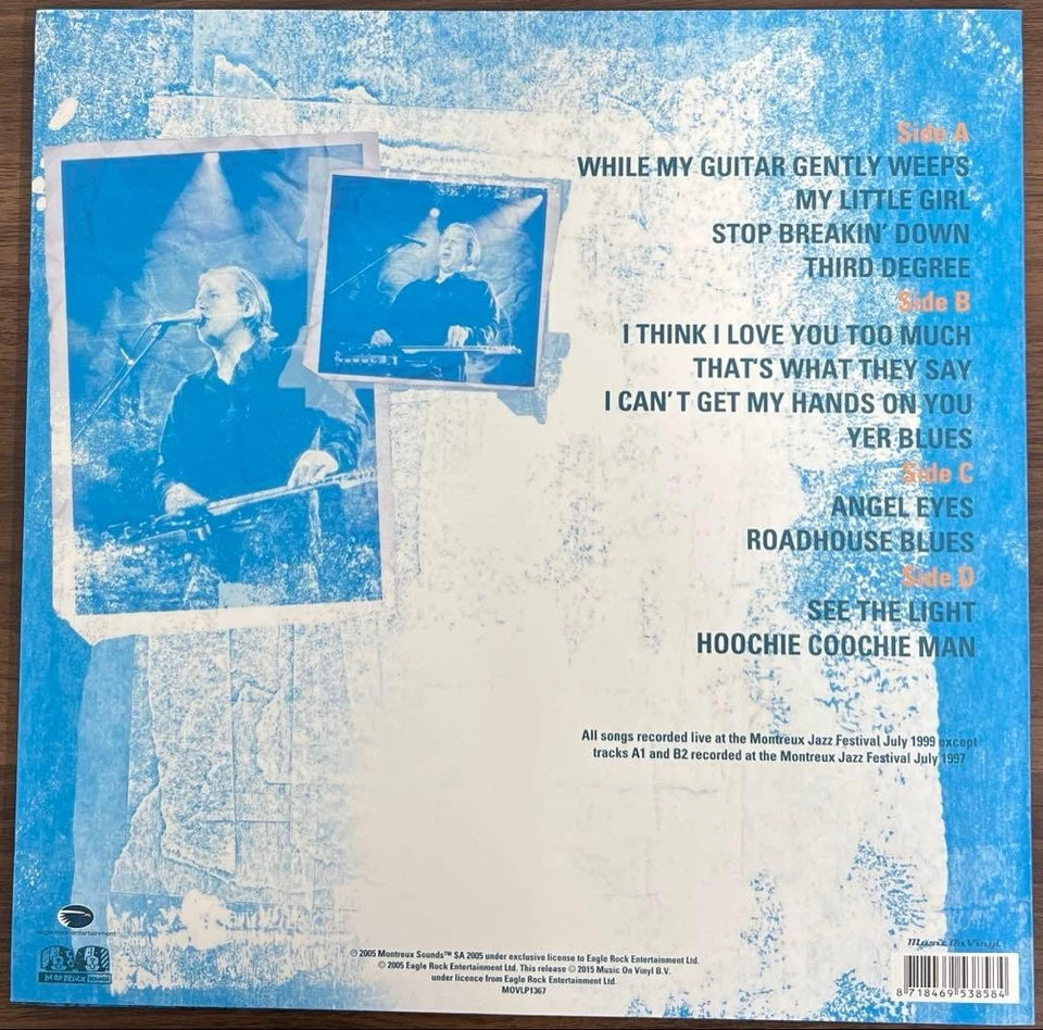 Jeff Healey Band Live in Switzerland 180g Reissue LP EU Used - Image 3 of 4