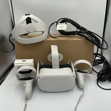 Meta Oculus Quest 2 128GB All In One VR Headset White With Pc Link Cable TESTED