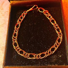 BEAUTIFUL 9ct OLD ROSE GOLD LADIES GOLD BRACELET Very Unusual Design