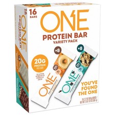 ONE Protein Bars, Variety Pack, 2.12 oz, 16-count