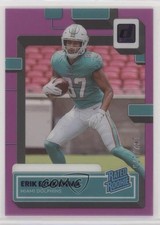 2022 Panini Clearly Donruss Rated Rookie Purple 102/175 Erik Ezukanma #89 9r9