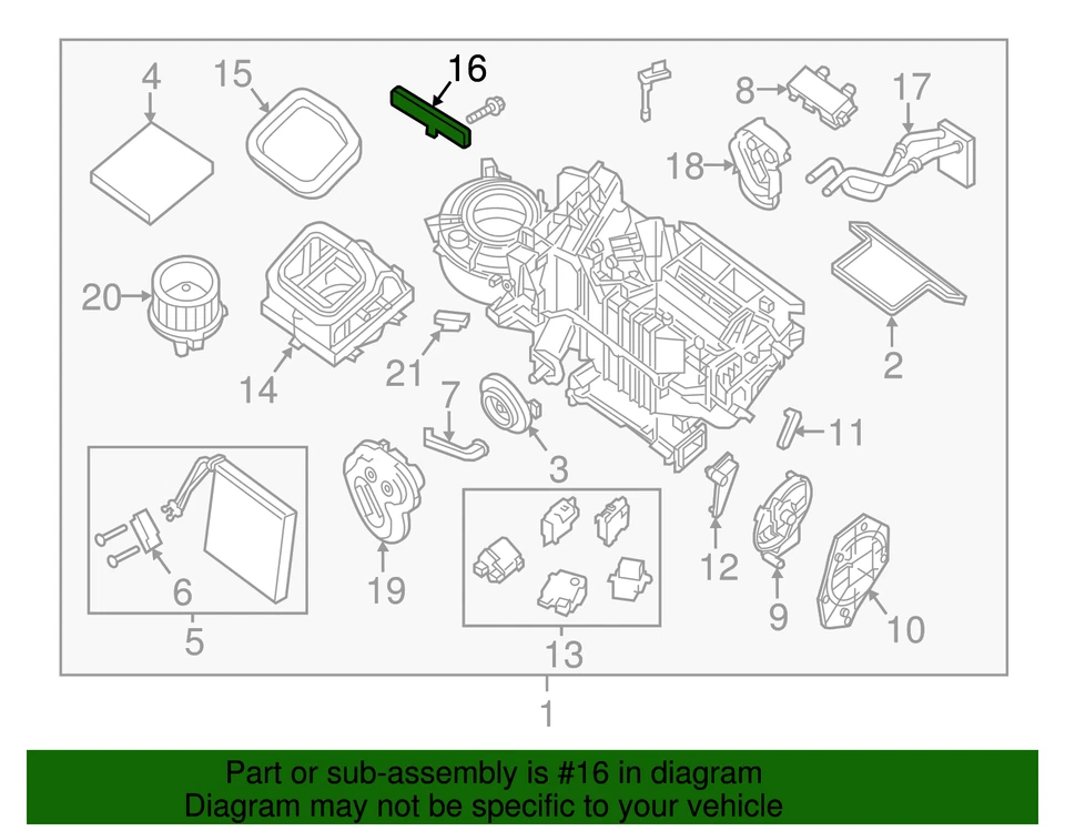 Cubierta delantera de puerta de filtro de cabina original OEM Nissan 27122-EA000 Foto 2 de 3