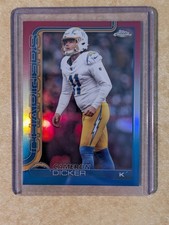2025 Topps Chrome Cameron Dicker #162 Red White And Blue Refractor