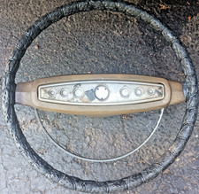 Original 1968 Ford Mustang Deluxe Steering Wheel Horn Ring Gold Survivor Oem