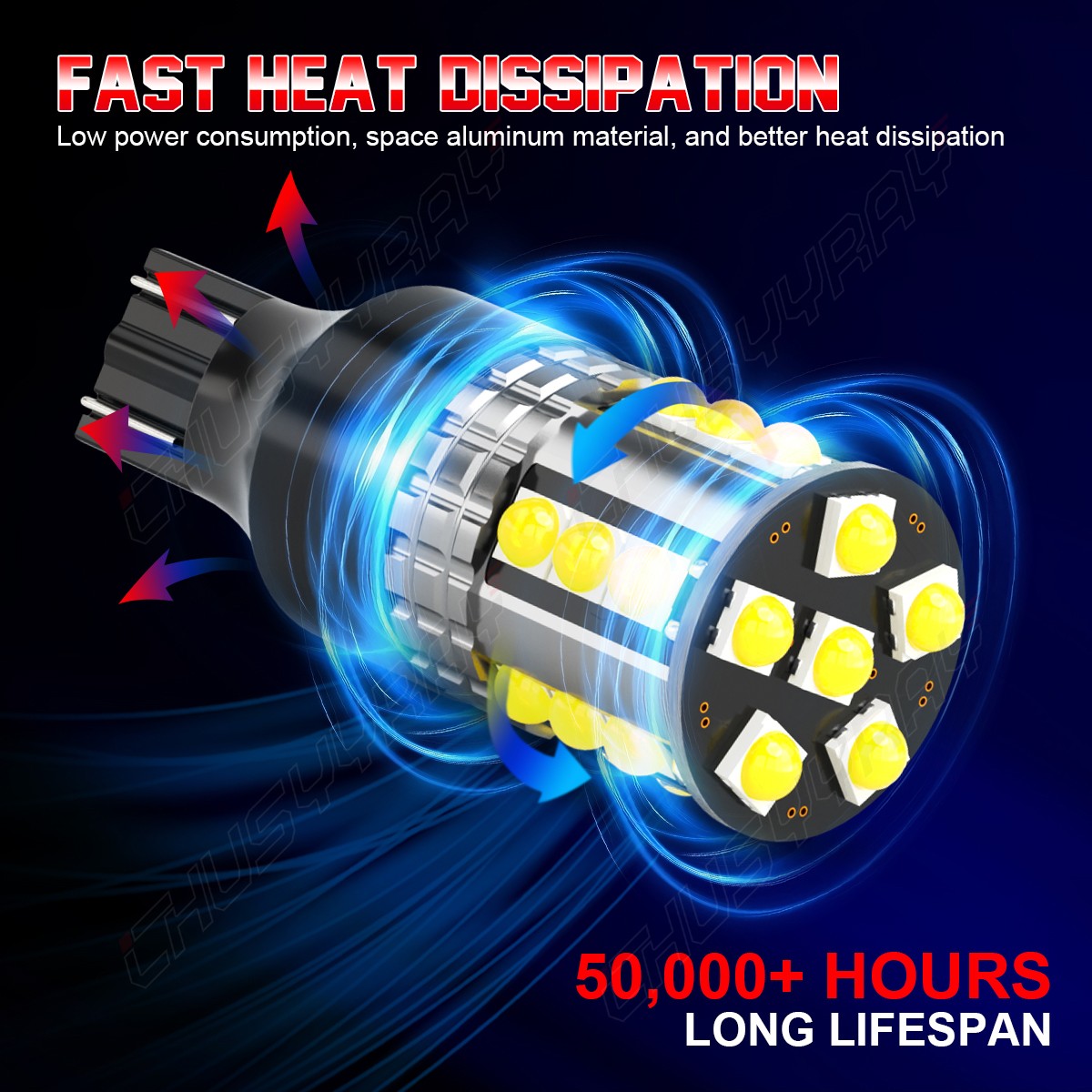 T15 LED Reverse Light Bulbs – For Mercedes CLS C218 (2011-2017), 6000K Xenon White, Error Free