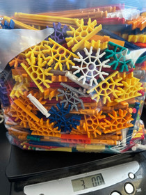 Mixed Lot of K'NEX KNEX Building Toy Replacement Parts Pieces 3 lbs Pounds Bag