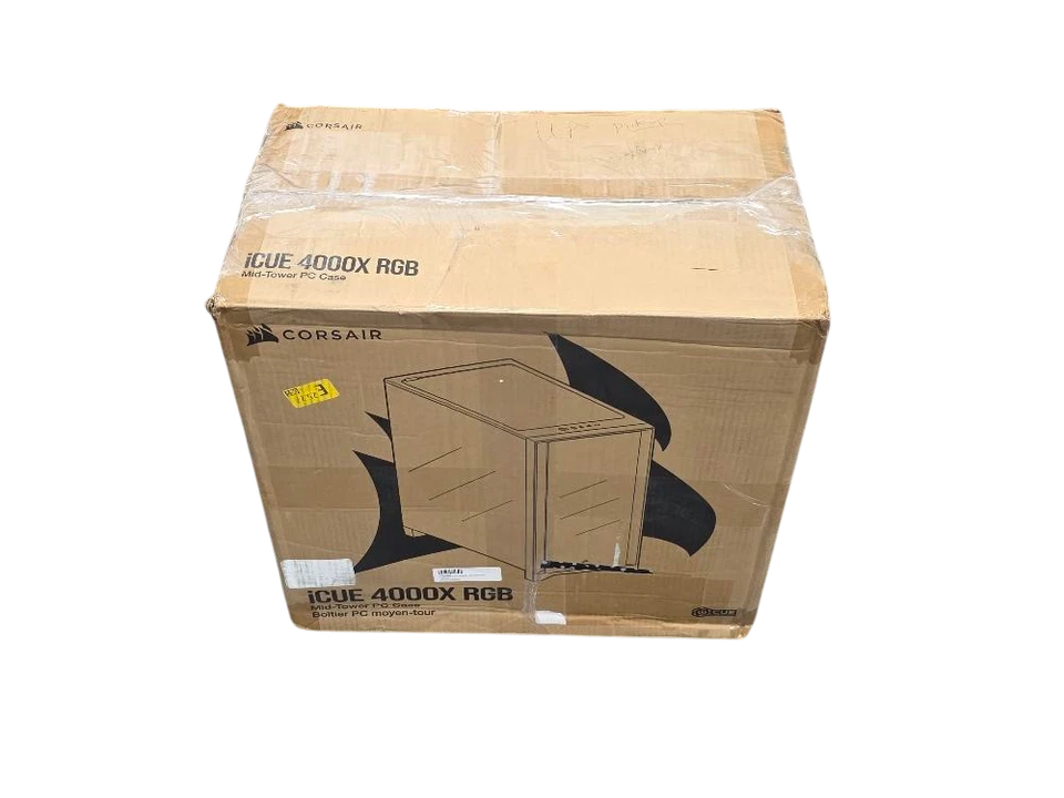 CORSAIR iCUE 4000X RGB ATX Mid-Tower PC Case w/ 3 SP120 RGB Fans – White - Image 3 of 4