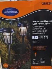 Harbor Breeze 2-ct Motion Activated LED Path Lights - 2851244 - NEW