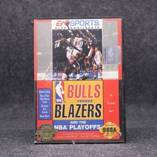 Bulls vs. Blazers & the NBA Playoffs (Genesis) CIB - Authentic Good Cond