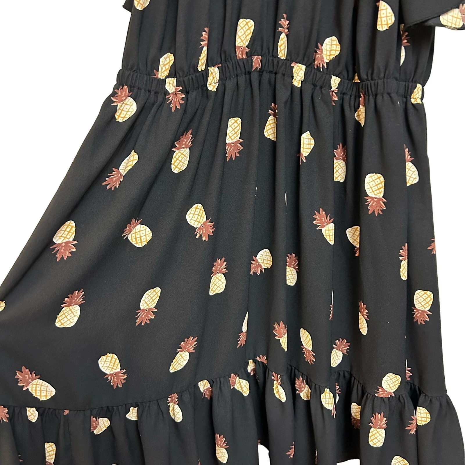 Abito floreale con volant ananas KATE SPADE matrimonio baby shower spiaggia festa taglia M