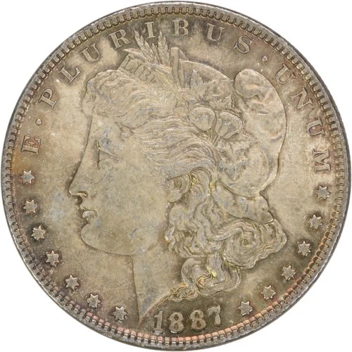 1887 Morgan Silver Dollar Choice BU Toned Uncertified #411