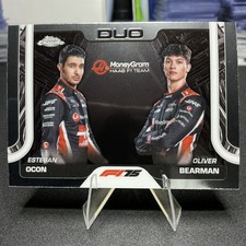 2025 Topps Chrome Formula 1 F1 Haas Duo Card #170 Esteban Ocon Oliver Bearman