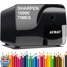 AFMAT Electric Pencil Sharpener, Heavy Duty Pencil Sharpeners, Colored Pencil