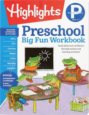 Highlights Preschool Big Fun Workbook ABCs Sight Words Colors Math Activities