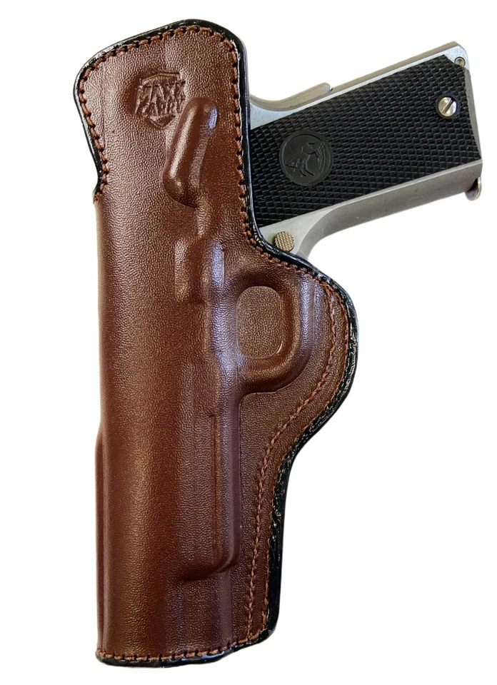 1911 5" FULL SIZE (Colt/Kimber/Springfield) IWB Brown Full Grain Leather Holster - Image 2 of 4