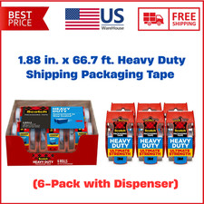 Scotch 1.88 In. X 66.7 Ft. Heavy Duty Shipping Packaging Tape 6-Pack 