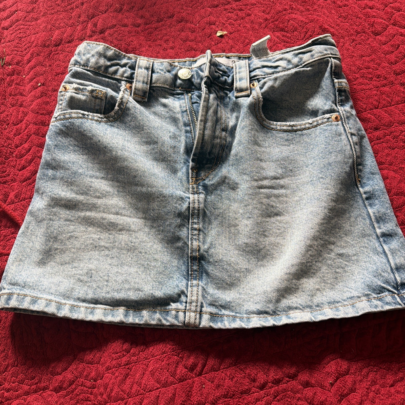 Stradivarius Jean Skirt Size 2 Denim Jean Short Mini