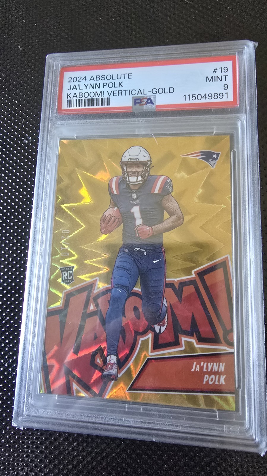 Ja'Lynn Polk Panini Absolute Kaboom! Vertical #19 Gold