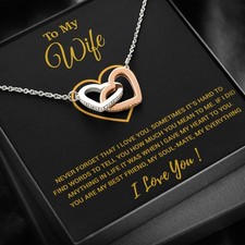 To My Wife Necklace, Christmas Gifts For Women, Anniversary Gift For Wife