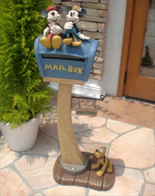 Disney Post Mickey Minnie Sd 0336 Pluto Letter Box Mailbox For Sale Online