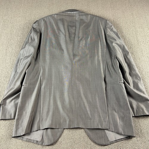 Armani Collezioni Wool Silk Blend Sport Coat Blazer Brown Nailhead Sz 43R *Read* - Picture 14 of 17