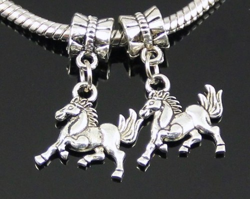 Wholesale 100 Tibetan Silver Bulk Lots Mixed Dangle Charms Fit Bracelet ZY019 - Picture 5 of 10