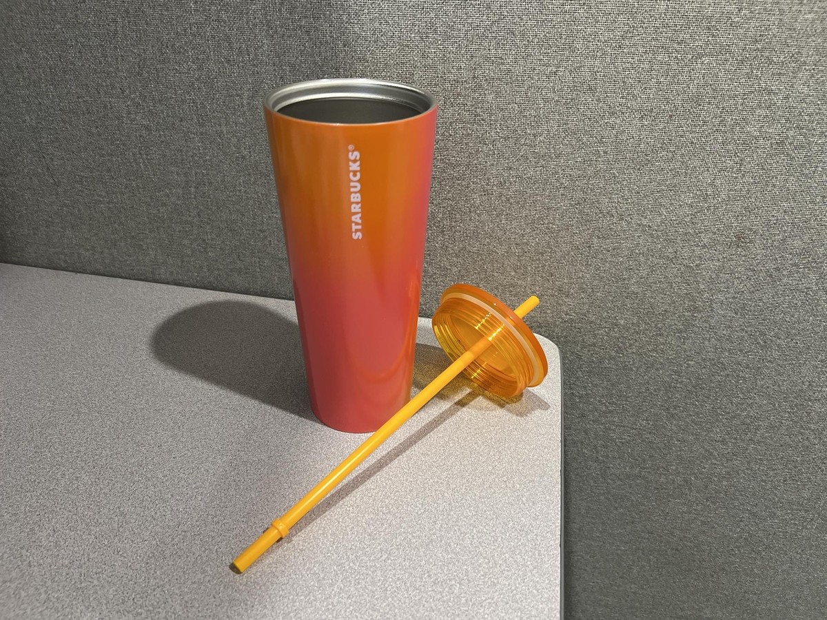 Starbucks 2022 Summer Orange Pink & Orange Stainless Steel Tumbler