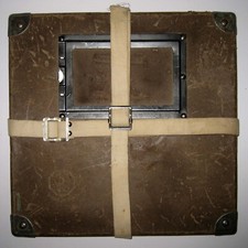 Antique MOVIE Film MAILING Canister - With 800 Ft 16mm Steel Reel - 1950s