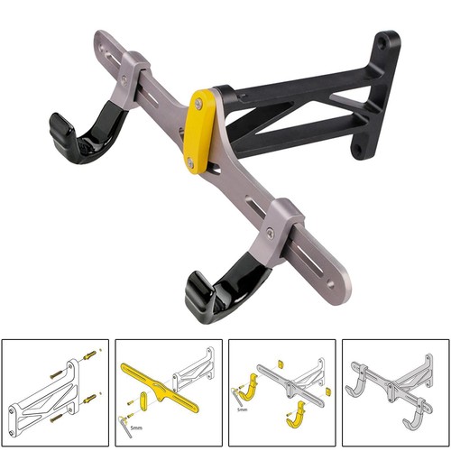 Stasdock Support mural pour vélo | Support mural pour vélo Happy Black | Support mural pour vélo de garage | Rangement intérieur pour vélos de route et de montagne | Étagère avec
