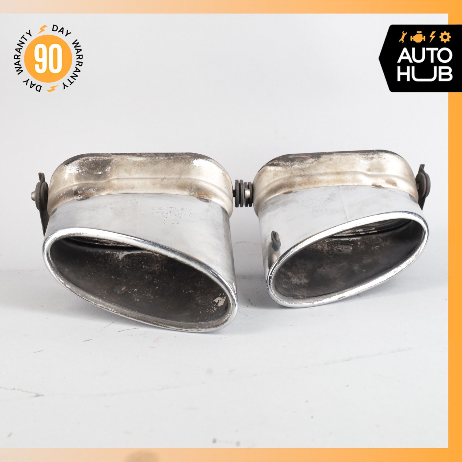 Bentley Continental GT GTC Exhaust Muffler Tips Left and Right Set OEM