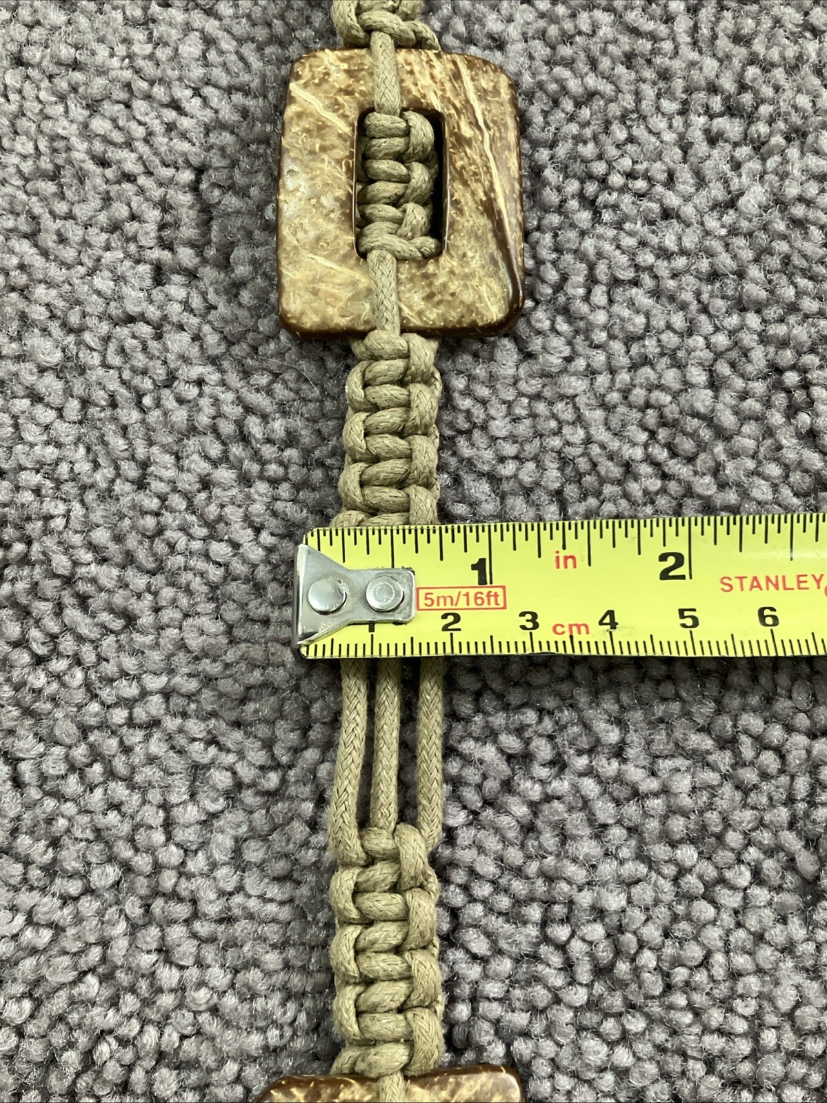 WOMAN’S UNIQUE BOHO MACRAMÉ/RECTANGLE COCONUT BEA… - image 13