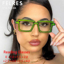 TR90 Unisex Square Blue Light Blocking Reading Glasses Clear Lens Glasses Frames