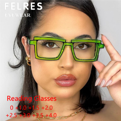 TR90 Unisex Square Blue Light Blocking Reading Glasses Clear Lens Glasses Frames