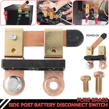 2pcs Blade Battery Disconnect Switch 12V/24V Copper Side Post Shut Off for Boat.