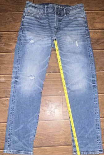 American Eagle Men 31x30 AirFlex Slim Straight Medium Wash Denim Jean - Picture 12 of 12