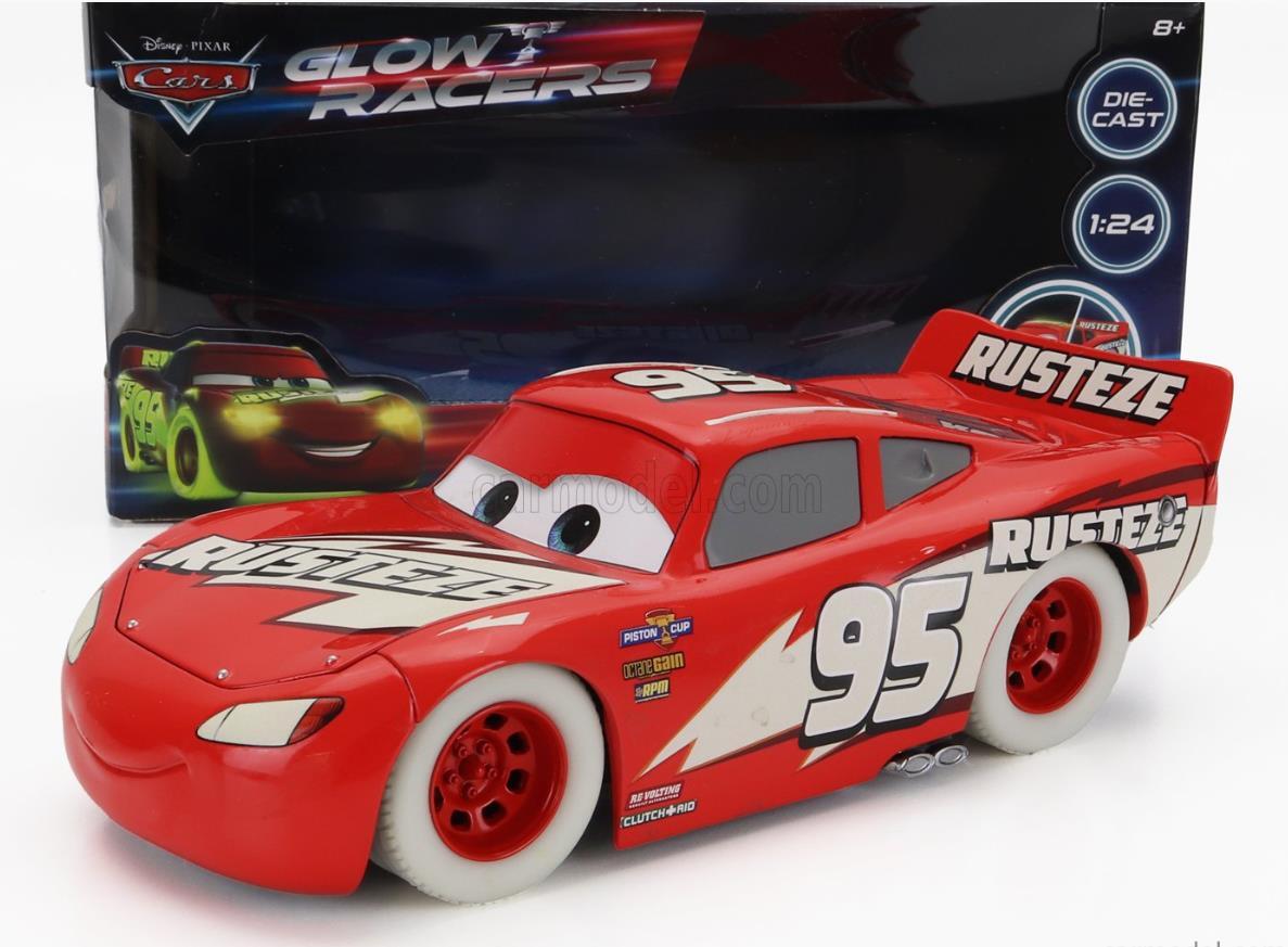 Glow Racers Lightning McQueen マテル Disney Pixar Cars Race Ready Toys - Glow Racers Lightning