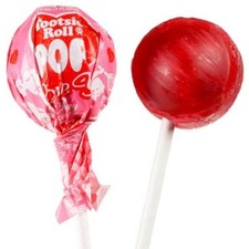 40 Cherry Tootsie Roll Pops Chewy Chocolate Center Candy Lollipops