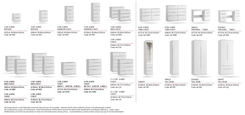 Ready Assembled Charleston White Wardrobe Drawers Complete Bedroom Furniture Set - Picture 12 of 32