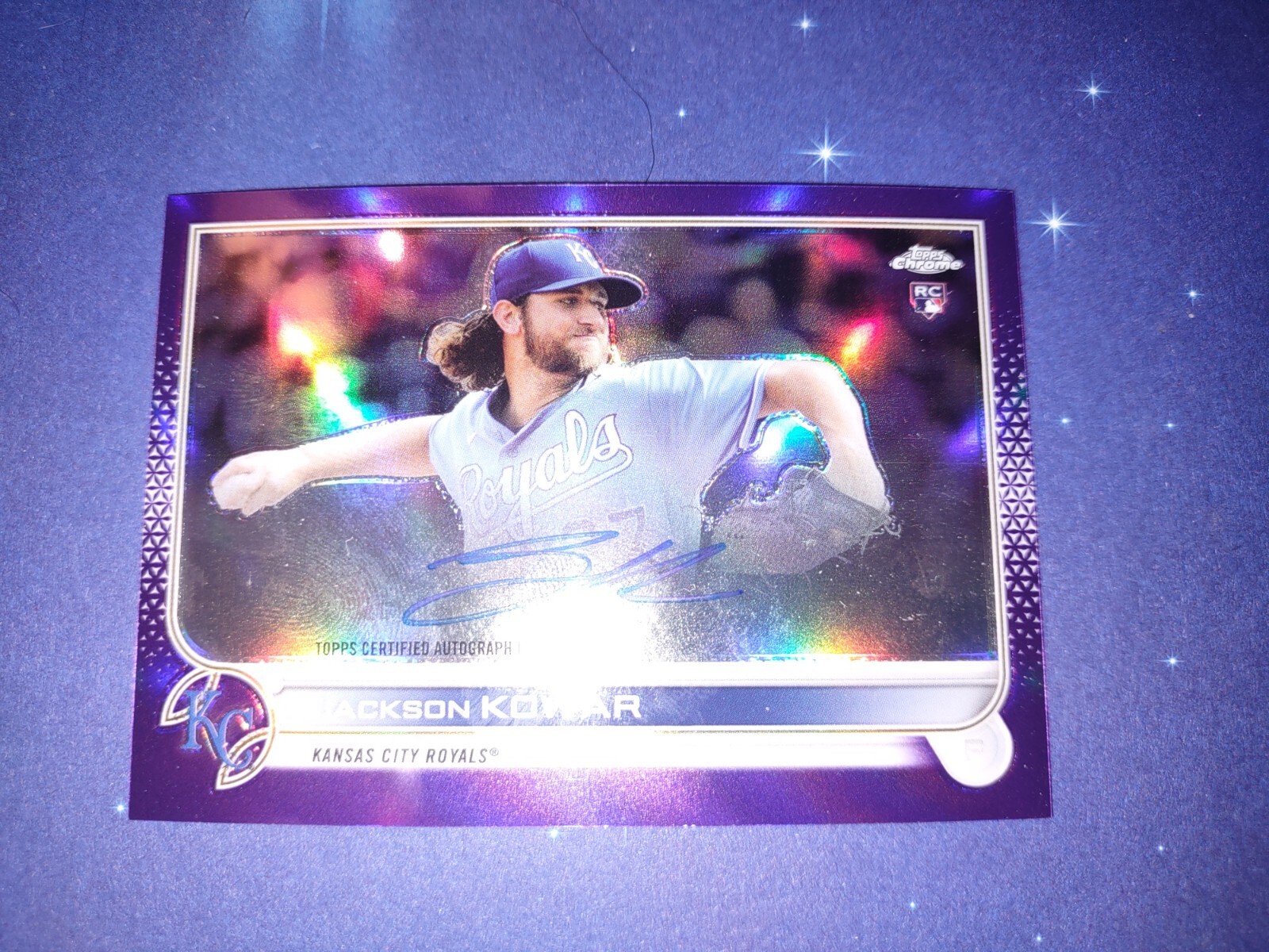 2022 Topps Chrome Jackson Kowar Rookie Auto Purple Refractor ssp /250 #ra-jk