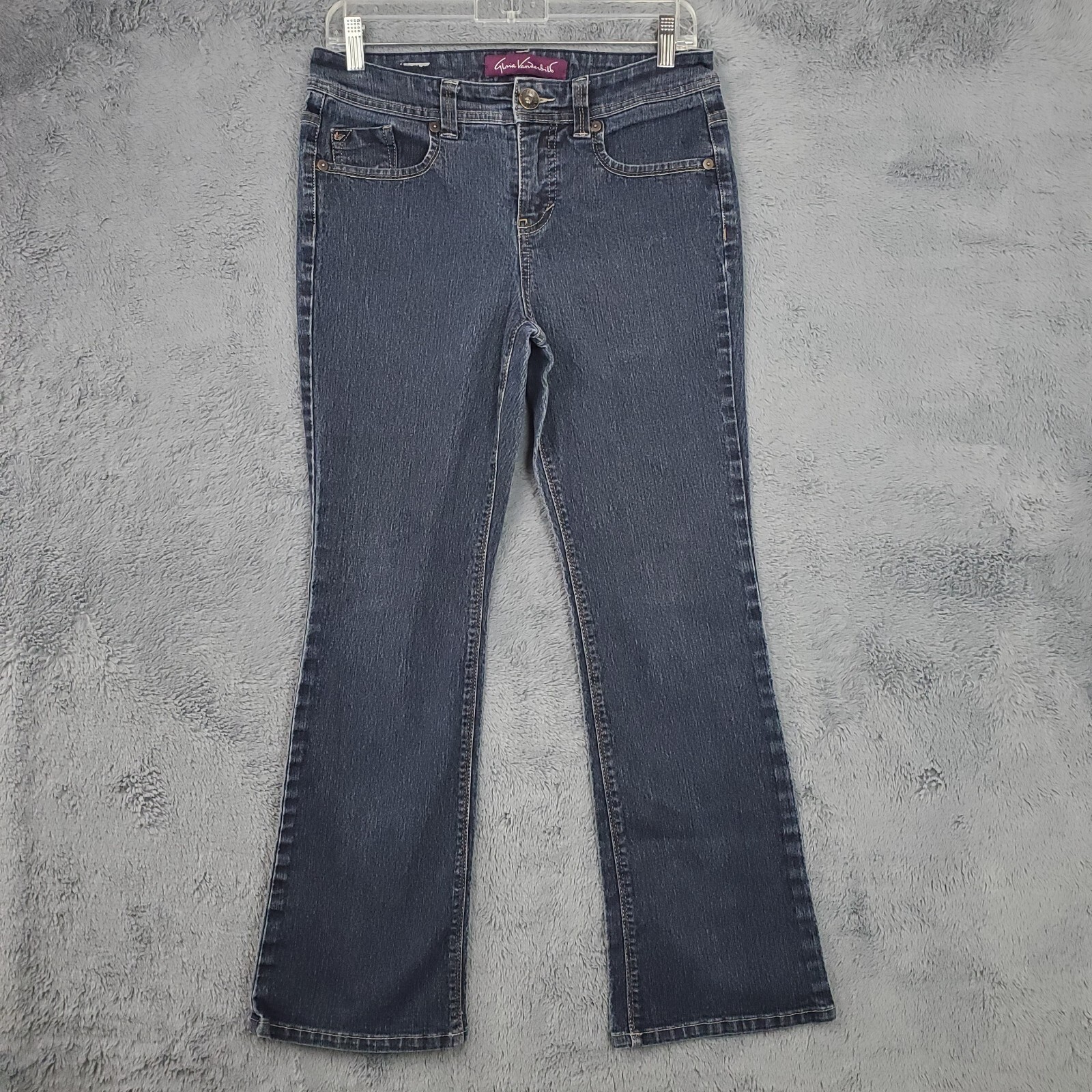 Gloria Vanderbilt Womens Stretch Flared Mid Rise Denim Jeans 8 Short 30x28