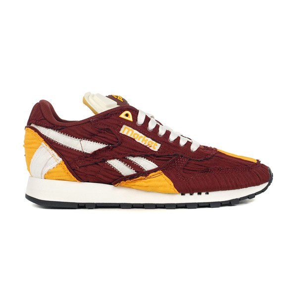 Zapatillas deportivas Reebok para hombre Market clásicas de cuero borgoña/dorado/tiza 100069829