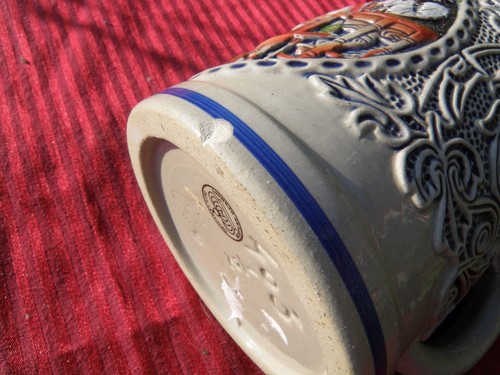 Vintage Beer Stein by King Germany Octoberfest Oktoberfest Tavern Scene Mug - Picture 11 of 11