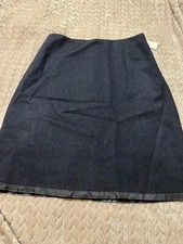 Old Navy Women Size 2 Navy Lined Skirt Recycled Wool Blend W Tags Vintage