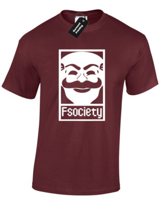 F SOCIETY HERREN T-SHIRT MR ROBOT EVIL CORP CYBER HACKER PROGRAMMIERER PC CODE S-XXXL