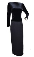 ANDREA POLIZZI for REX LESTER Dress-Sexy Black Elegant Cocktail Maxi Sz 8