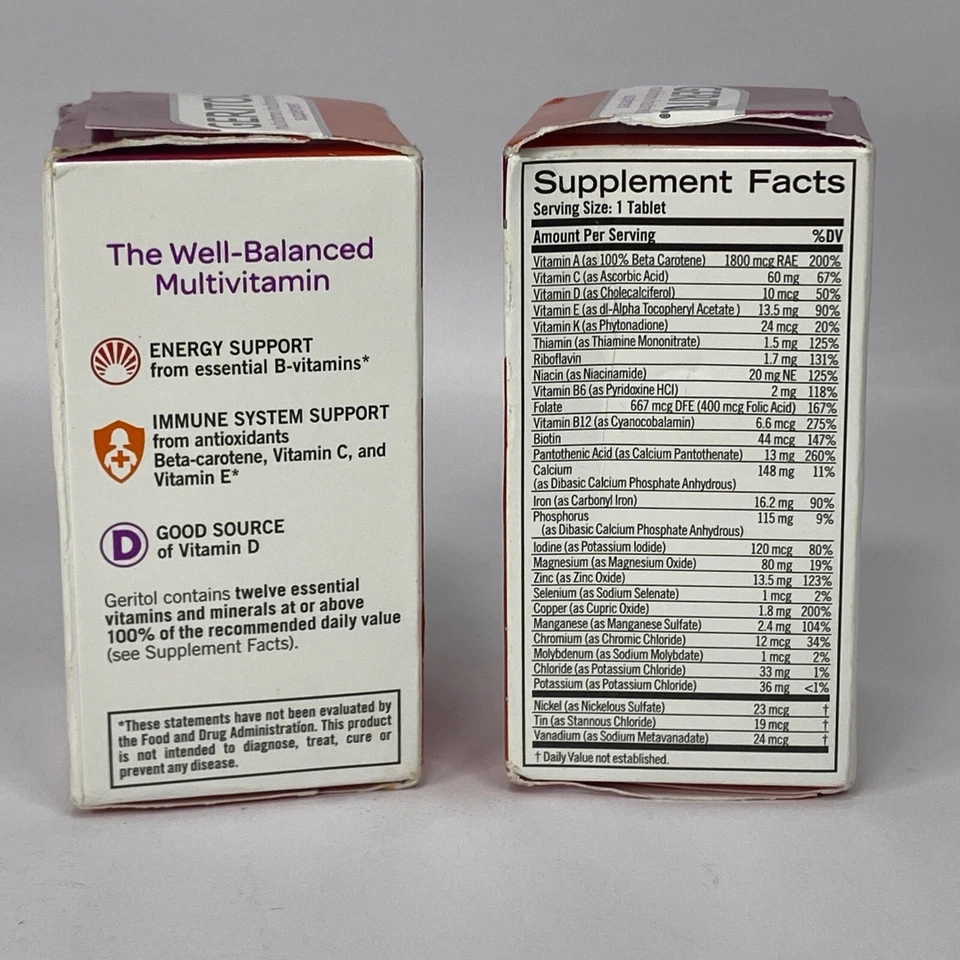 老糖醇多种维生素营养支持片 - 健康,40 张 (2 包) — 第 2/4 张图片