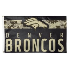 Bandera de camuflaje de 3x5 pies para fanáticos de los Denver Broncos - Bandera de regalo ideal de la NFL